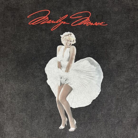 Marilyn Monroe Shirt Mens Small Black CPS Chaps Oversized Graphic Tee Classic - Picture 4 of 8